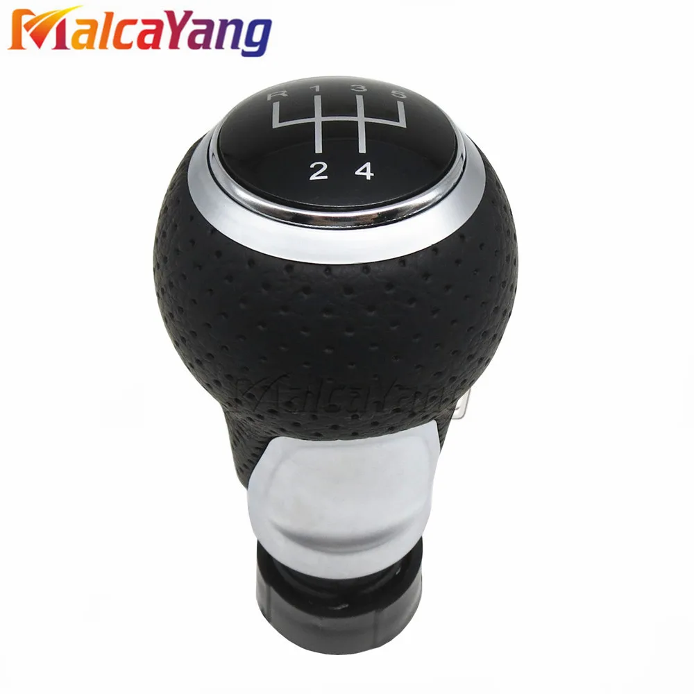 sliver 5 speed Для Audi A3 S3 8p 2003-2013 A4 S4 Q5 S-Line 2007- кожа переключения передач ручка переключения рулевого механизма автомобиля 12 мм 5/6 Скорость ручка - Название цвета: sliver 5 speed