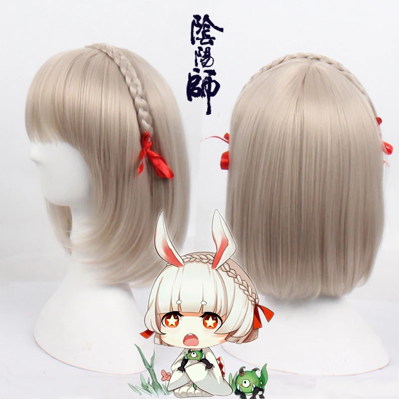 Женский короткий парик для косплея Onmyoji костюм синтетические плетеные волосы