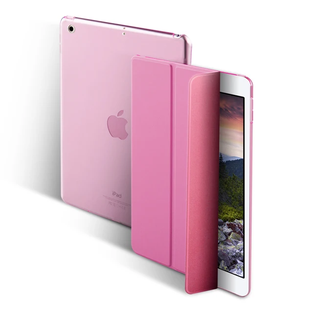 Чехол для iPad Air 1 9,7 Ультра тонкий магнитный стенд смарт-чехол с автоматическим пробуждением/сна PU кожаный чехол для iPad 5 A1474 A1475 A1476 - Цвет: Rose Red