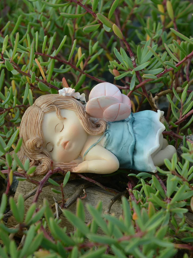 

Resin Cute Mermaid Princess Figurine Vase Fish Tank Ornament Decor Art Home Furnishing Decoration Crafts Birthday Gift