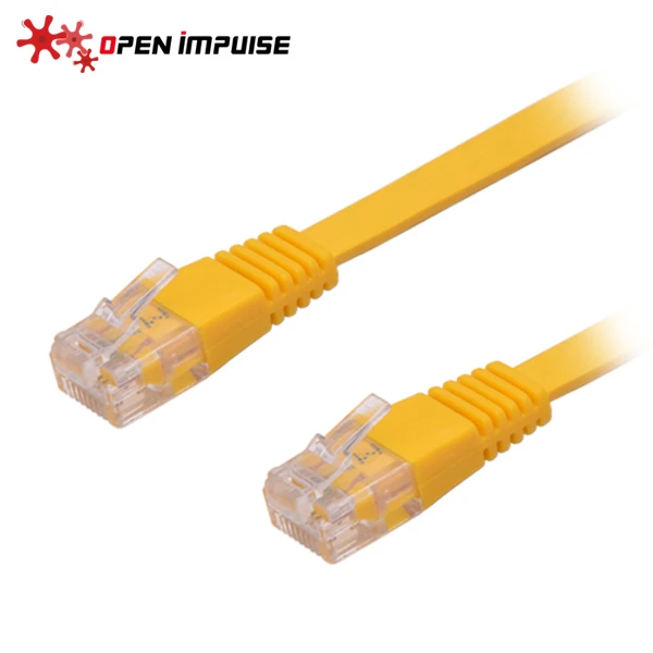 Желтый цвет RJ45 кабель 1 5 мм толщина 30AWG плоский UTP CAT5e самая дешевая цена|cable 1.5mm|cable