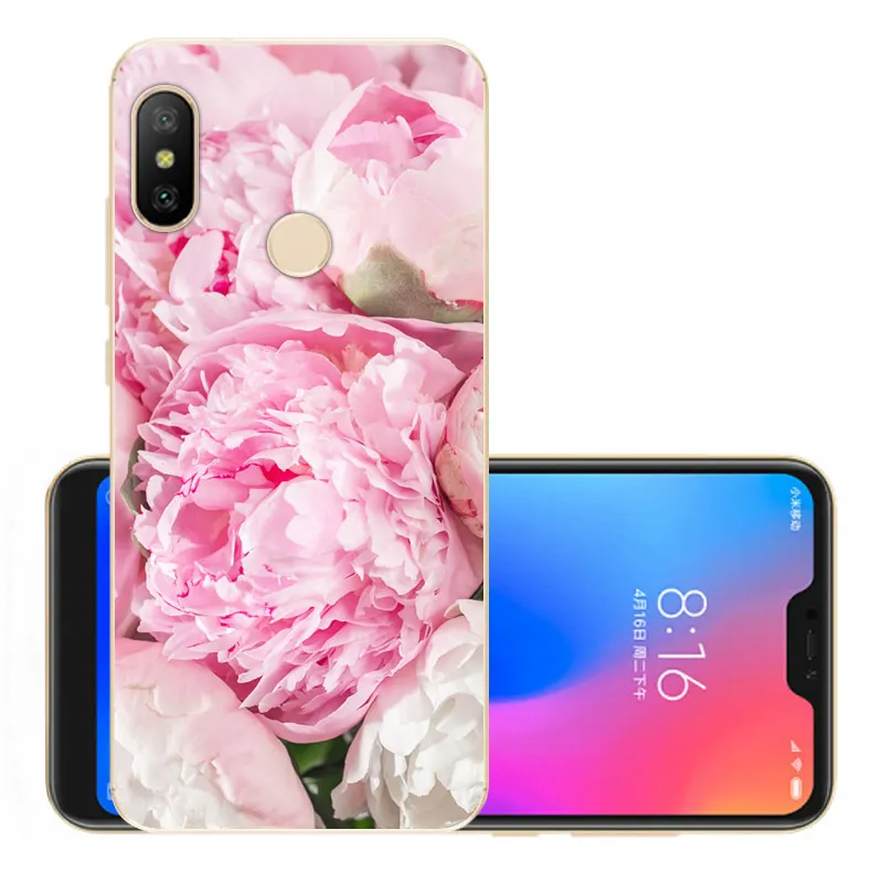 Чехол CaseRiver для Xiaomi Redmi 6 Pro мягкая силиконовая защитная накладка с узором из ТПУ