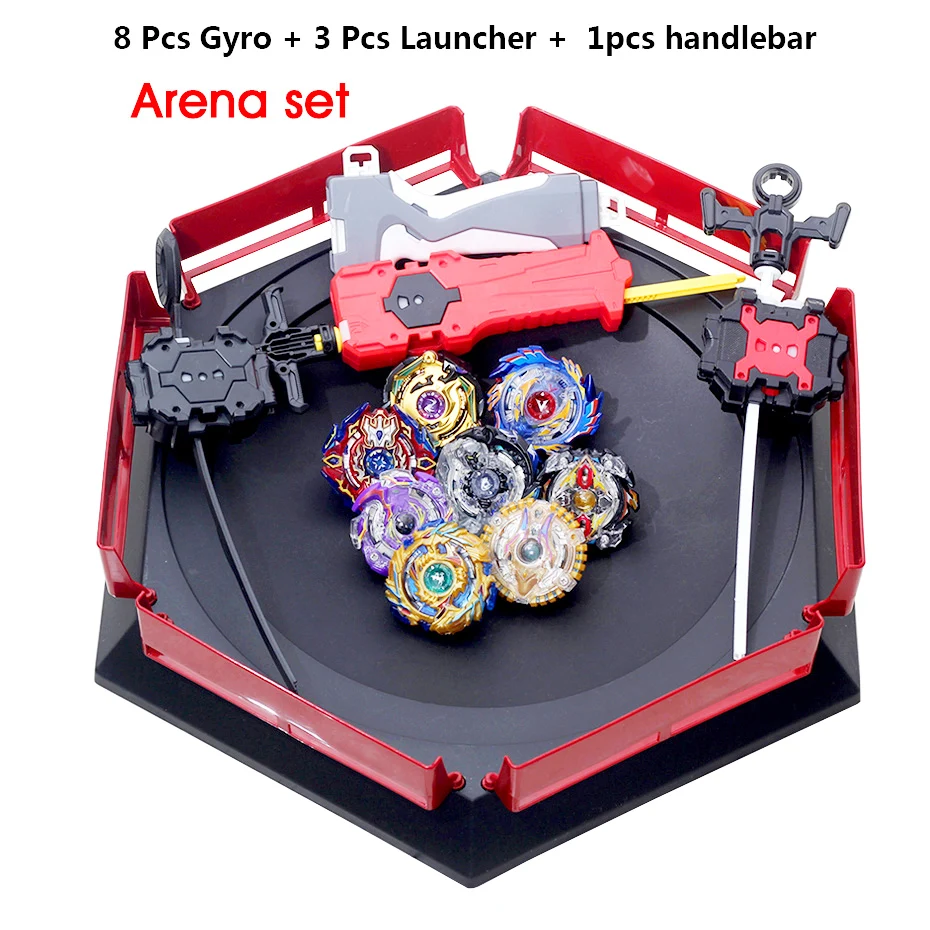 8PCS 003 Takara Tomy все топы Арена набор пусковых установок Bey Bay Burst высокая производительность Битва Топ игрушки Дети лезвия - Цвет: 8PCS 003