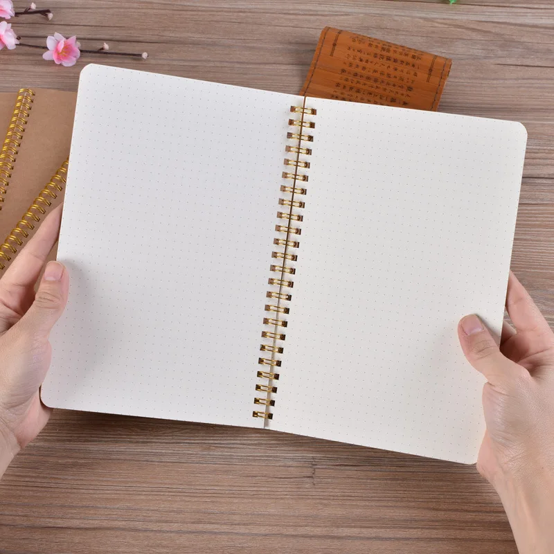 

Journal A5 Notebook Kraft Grid Dot Blank Drawing Daily Weekly Planner Agenda Book Time Management School Supplies Gift