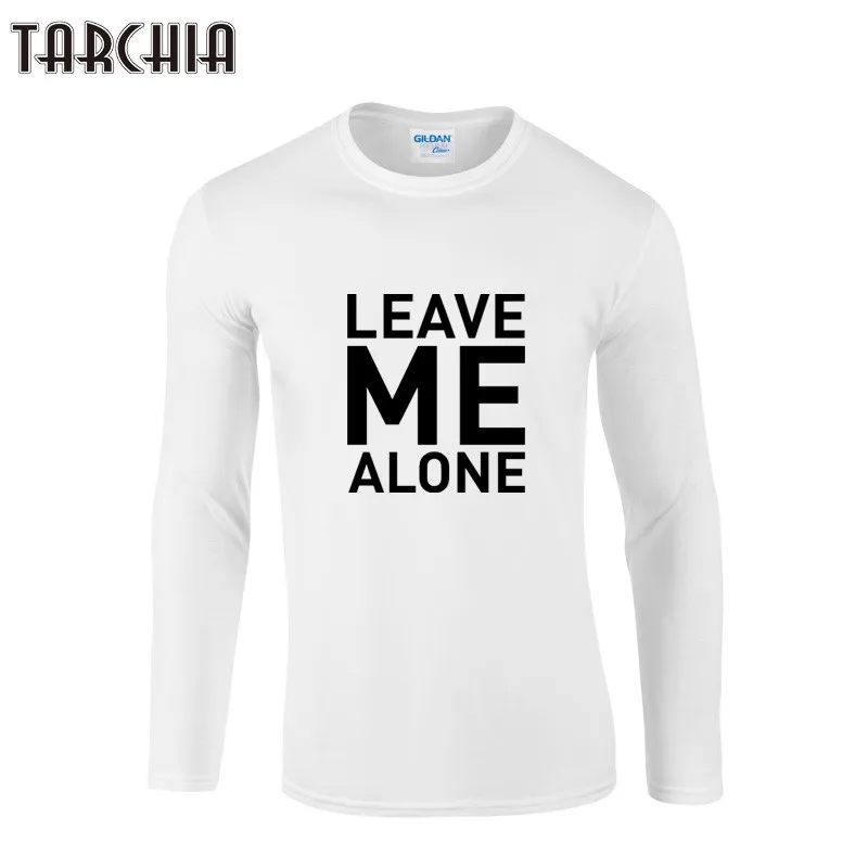Мужская футболка с круглым вырезом TARCHIA брендовая облегающая длинным рукавом для