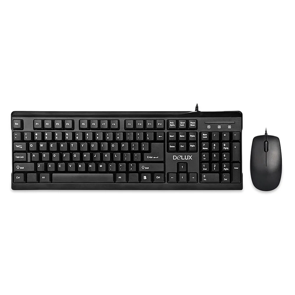 Delux K6002+ M138 Проводная клавиатура мышь комбинированная 104 клавиш с подставкой для рук для windows XP/7/8/10/MAC Регулируемое разрешение 1000 dpi