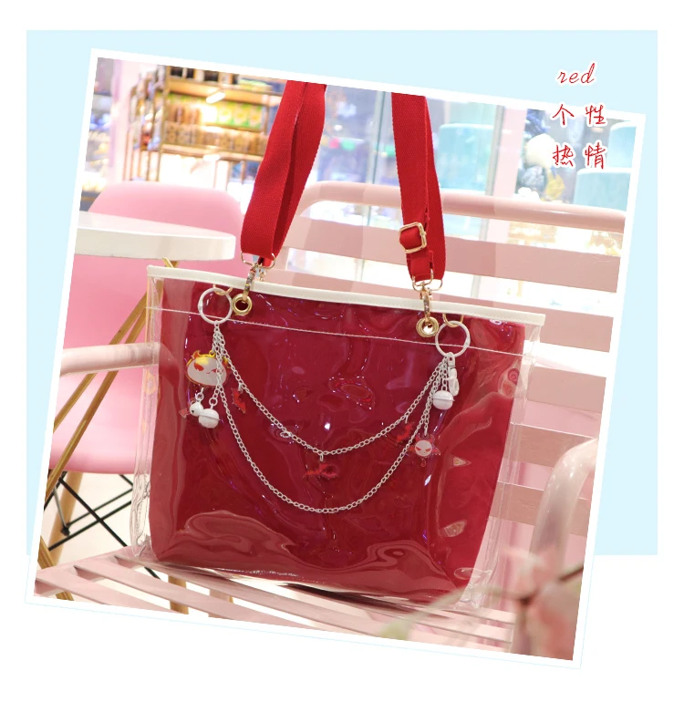 Wego японская Лолита Harajuku сумка Kawaii Itabag прозрачная сумка в стиле Harajuku для девочек Женская пляжная дорожная сумка