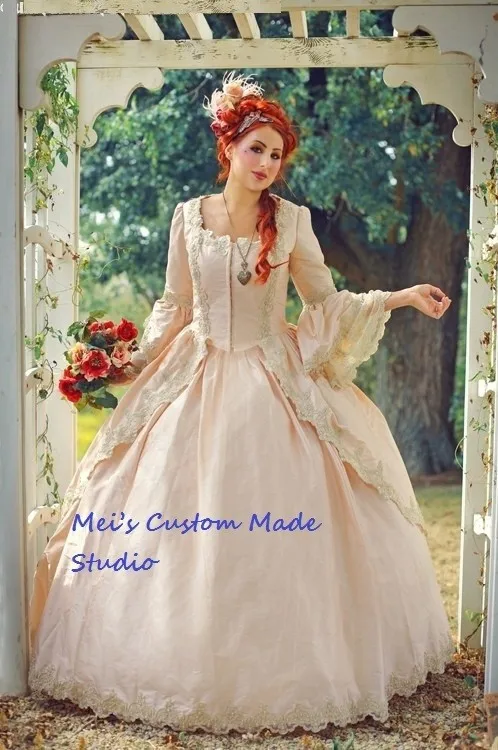 Изготовленное на заказ Шампанское фантазия Мари Антуанетта Платье С Блестками