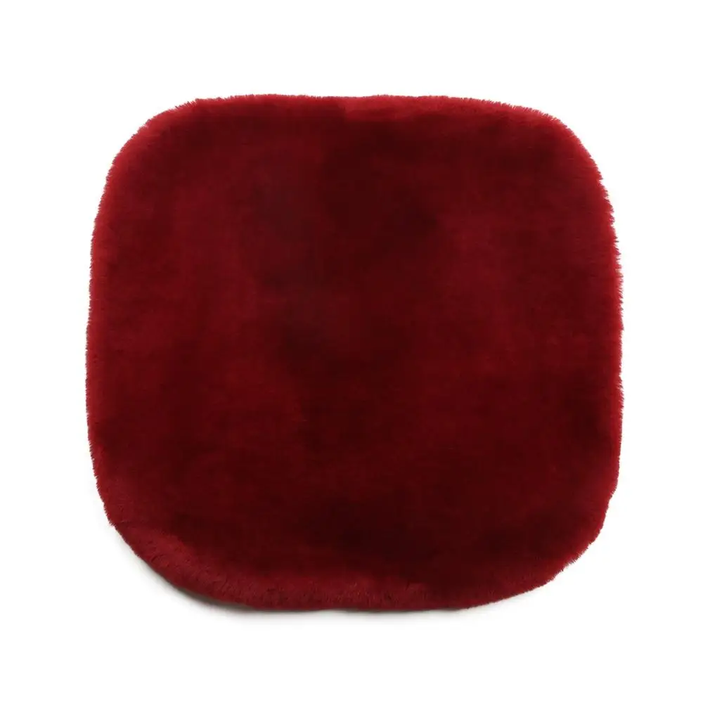 1Pcs Claret Чехол для автомобильного сиденья, универсальный размер, подушка для автомобильного сиденья, настоящая австралийская стриженная овчина - Название цвета: 1Pcs Claret