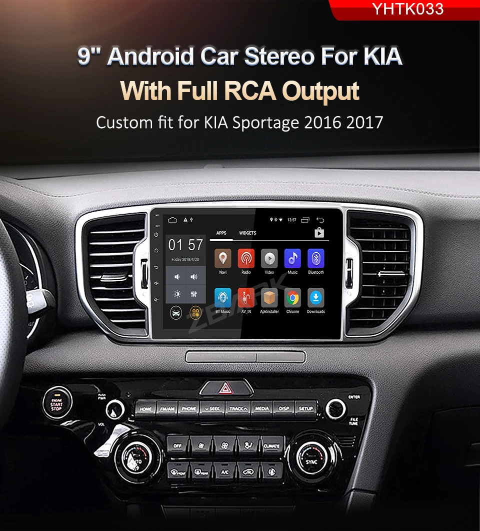 9 дюймов 2G ram 2 DIN Android 8,1 автомобильный стерео радио плеер gps навигация для KIA sportage KX5 NO DVD YHTK033