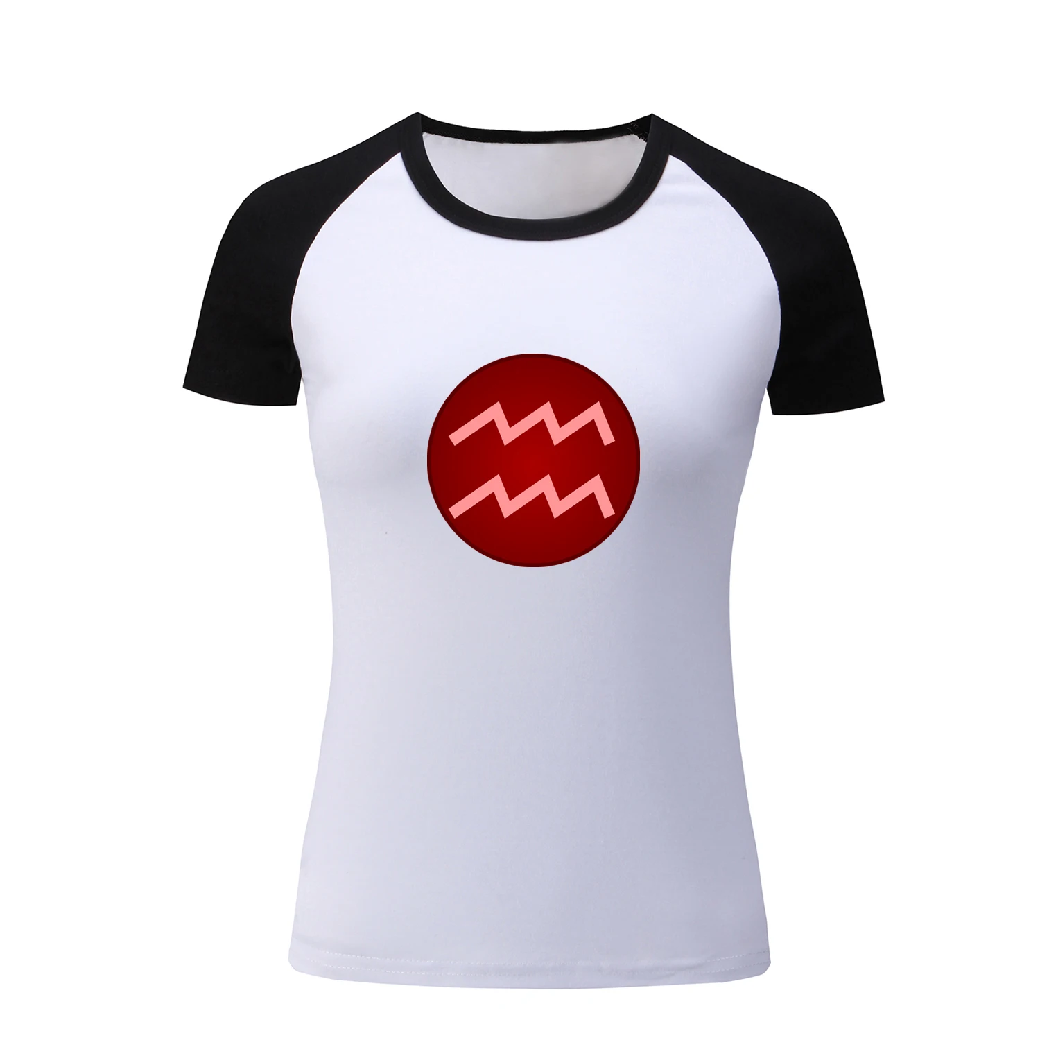 Женская футболка с рукавом реглан в стиле панк двойным томагавком принтом