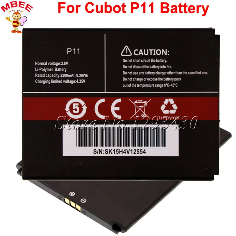 

For Cubot P11 Battery 2200mAh Batterie Bateria Accumulator