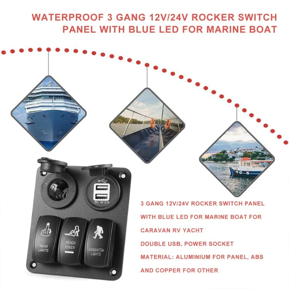 3 Панель блока переключателей кулисный переключатель Профессиональный морской