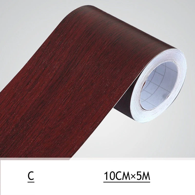 C 5M Bathroom PVC Self Adhesive Wallpaper Border Vinyl Waterproof Wall Stickers Waist Paste DIY Creative Waistline Tiles Borders - Цвет: C