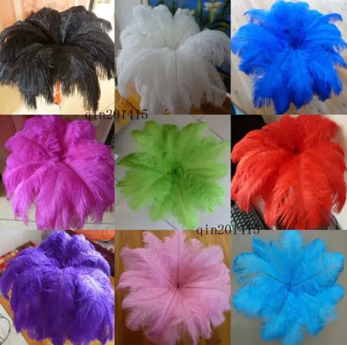 Оптовая продажа 10 шт. натуральные перья страуса 8 дюймов/20 25 см свадебвечерние