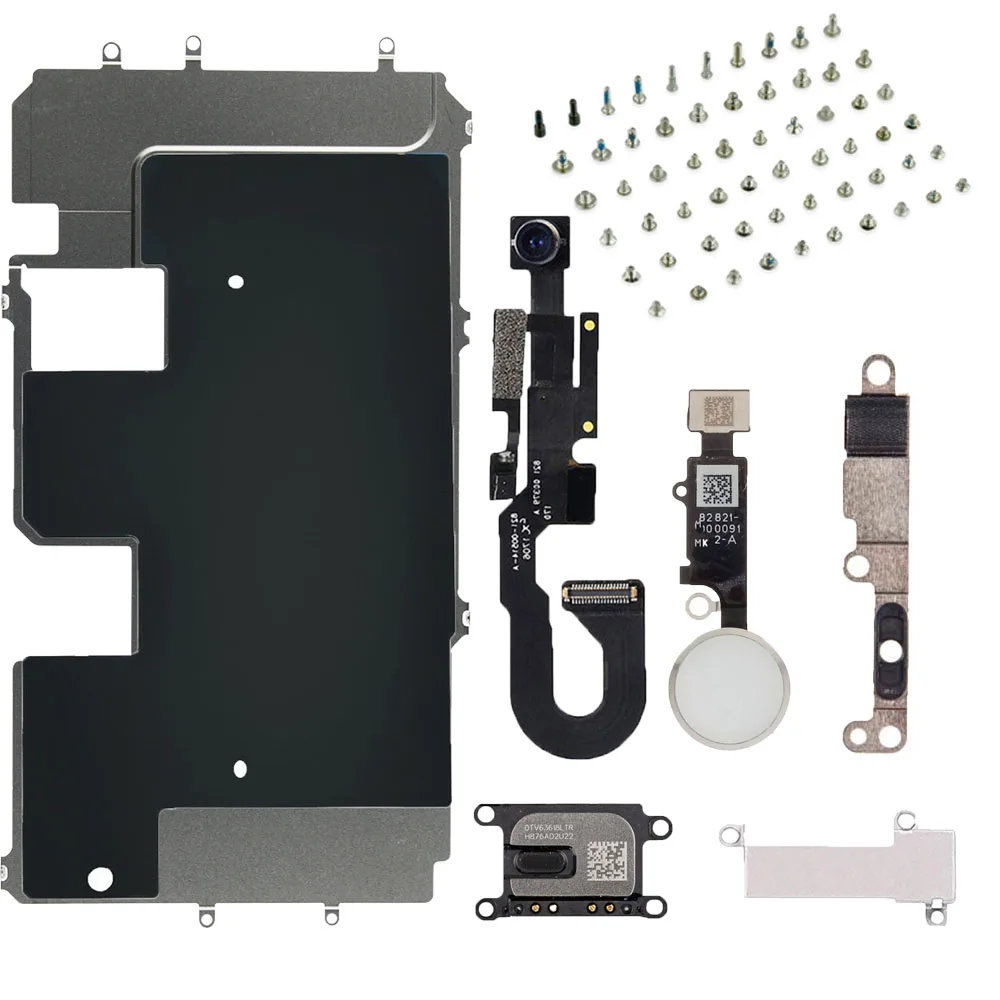 

Full Set Parts For iPhone 8 8 Plus LCD Display Repair Parts Front Camera Ear Speaker Plate home button earpiece and full screws
