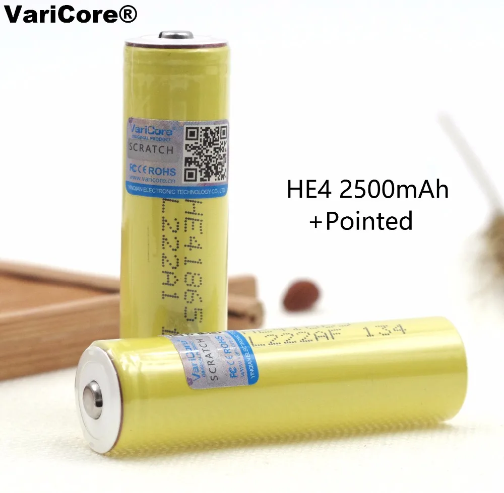 

4 pcs. New VariCore HE4 18650 lithium-ion battery 3.7 V 2500 mAh battery Electronic special 20A 30A discharge + pointed