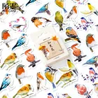 Наклейки для дневника с птицами, 40 цветов, милые наклейки, офисные принадлежности