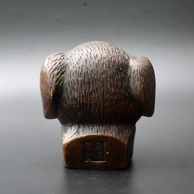 

Pure bronze twelve zodiac beast head - pig head, antique collection, decorative crafts