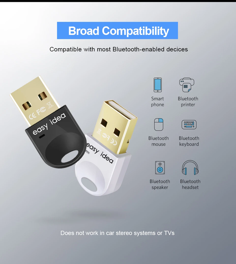 Беспроводной USB Bluetooth адаптер ПК Bluetooth Dongle CSR 4,0 мини аудио приемник Высокое скорость передатчик для компьютера PC