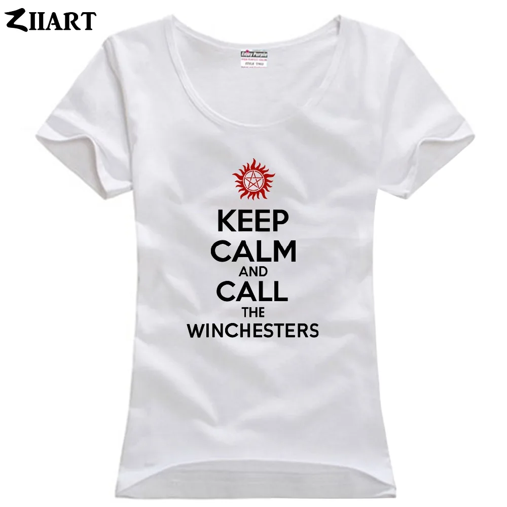 Сверхъестественная парная одежда с надписью KEEP CALM and CALL THE Winchester Женская