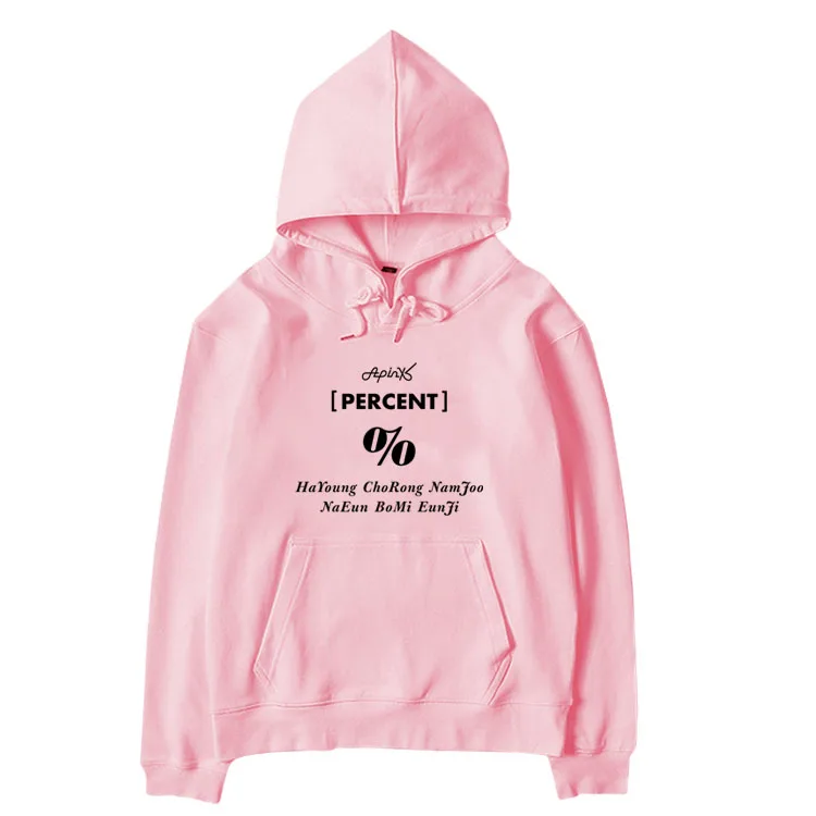 

Apink new album percent all member name printing pullover loose hoodies kpop unisex fleece/thin apink sweatshirt colors