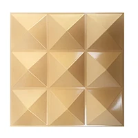 Luxury gold Декоративная 3D настенная панель волна влагостойкая рельефная 3D доска настенная для спальни 50*50 см антистатическая для декора комнаты Наклейка на стену - Цвет: Luxury gold