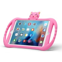 silicone case for apple ipad mini 1 mini 2 mini 3 case children cartoon ipad mini silicone protective case cover with holder