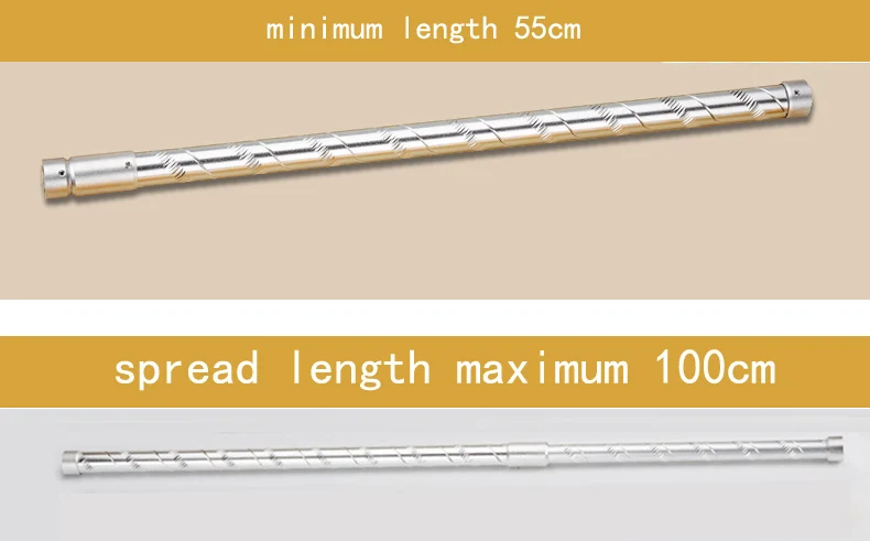 Алюминиевый сплав резной Телескопический шкаф подвесной стержень минимальная