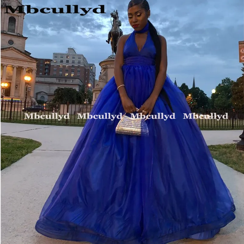 Платье для выпускного вечера Mbcullyd темно синее длинное с открытой спиной и