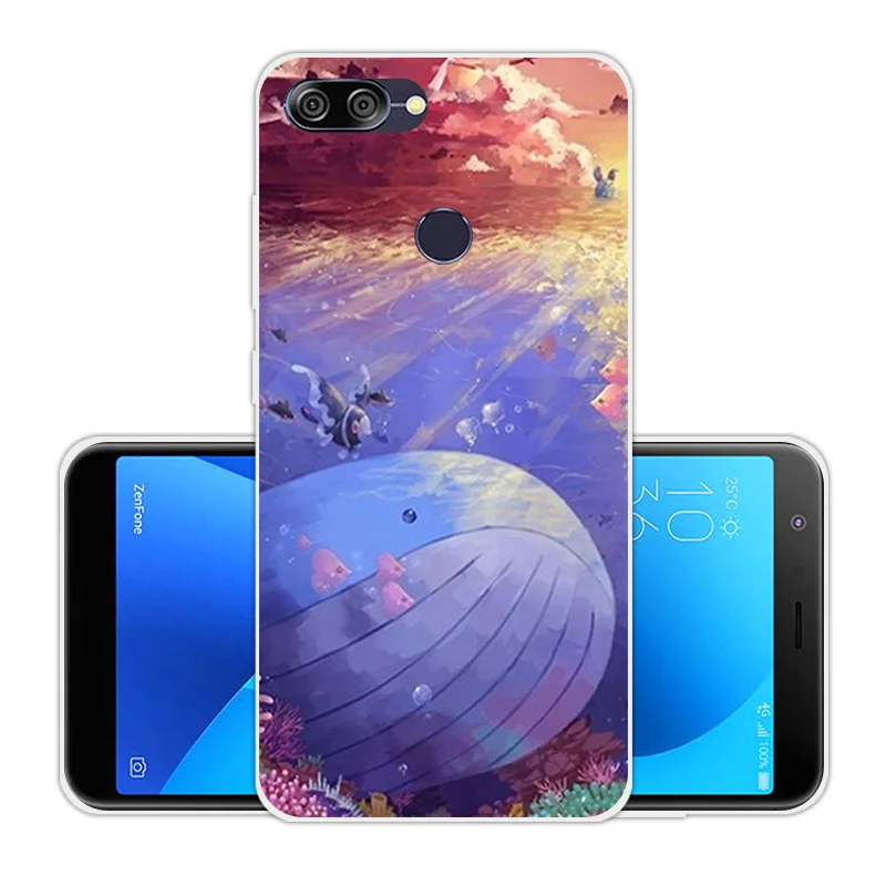 Чехол для Asus Zenfone Max Plus(M1) 5 7 дюйма X018DC ZB570TL мягкий прозрачный силикон задняя крышка