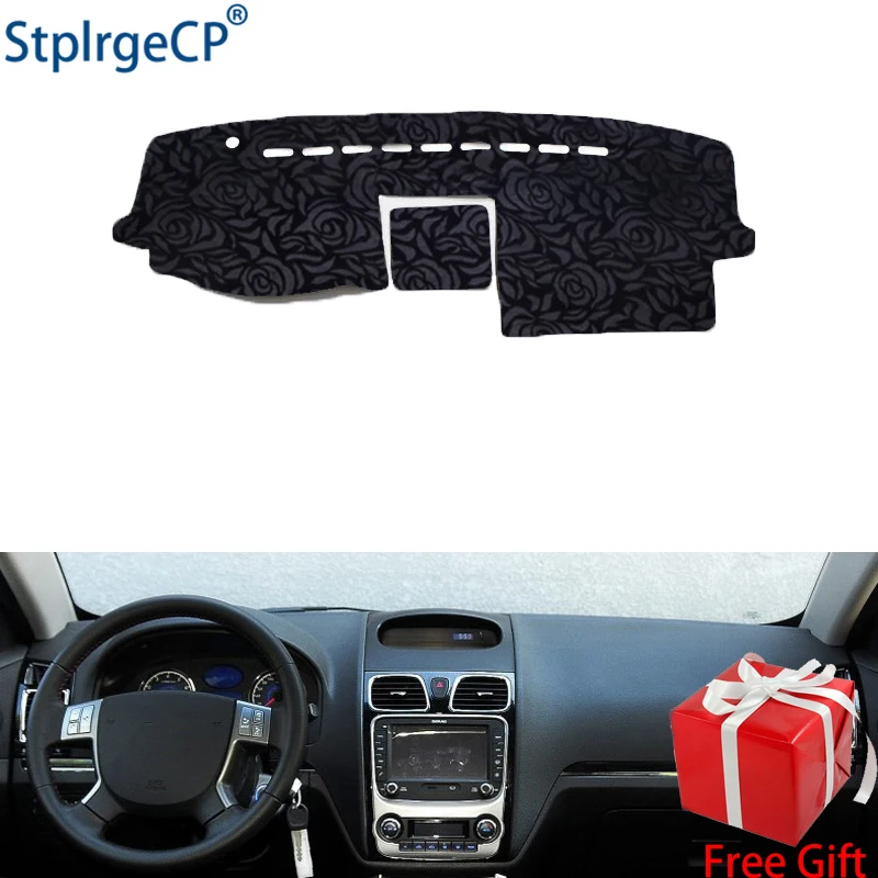 

Rose Pattern Non-slip Car Dashboard Cover Dash Mat Pad DashMat ANti-UV Car Sticker for GEELY EC715 EC718 2009-2013 Car Styling