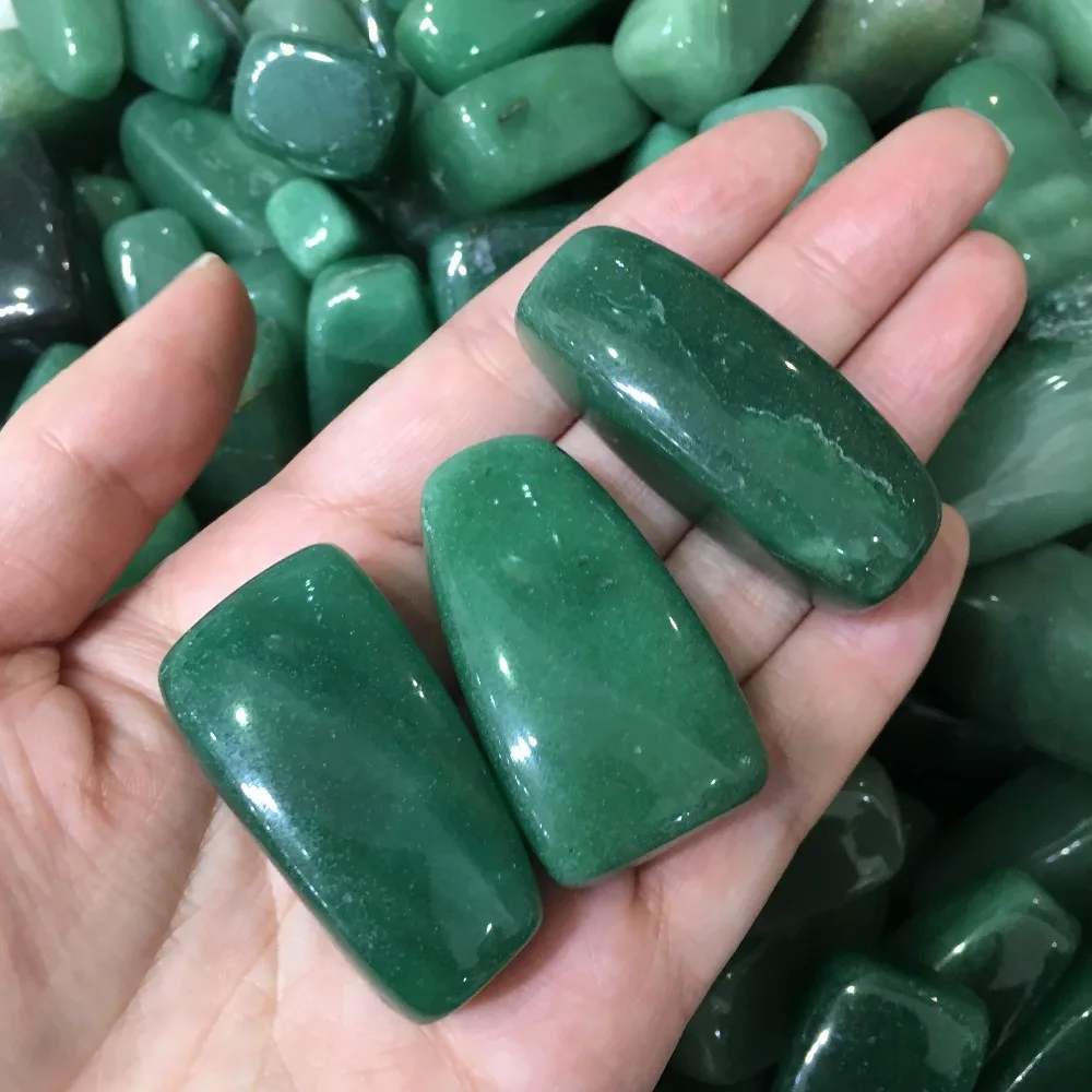 

Natural Polished Gemstone crystal Green Aventurine Bulk Tumbled stones for Reiki home decoration