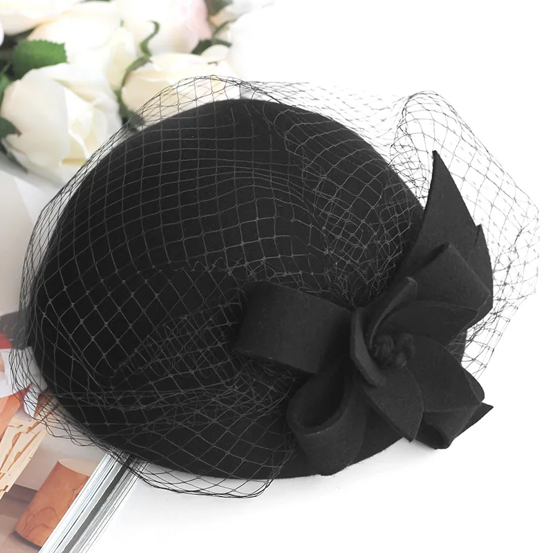 Осенне-зимняя новая женская шерстяная шляпа Fedoras британский Элегантный Модный