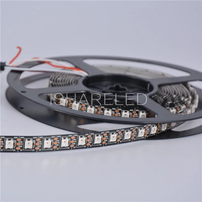 Светодиодная лента SK6812 5 м 74 светодиода/м RGB 5050 WS2812B черная/белая