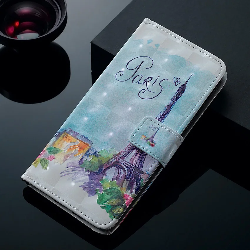 Sunjolly для huawei P10 Lite 3D рельеф из искусственной кожи чехол телефона карты бумажник