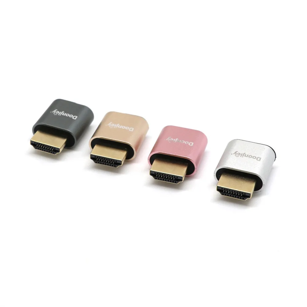 Лучшая цена адаптер виртуального дисплея VGA HDMI 1 4 DDC EDID Подключаемая штепсельная