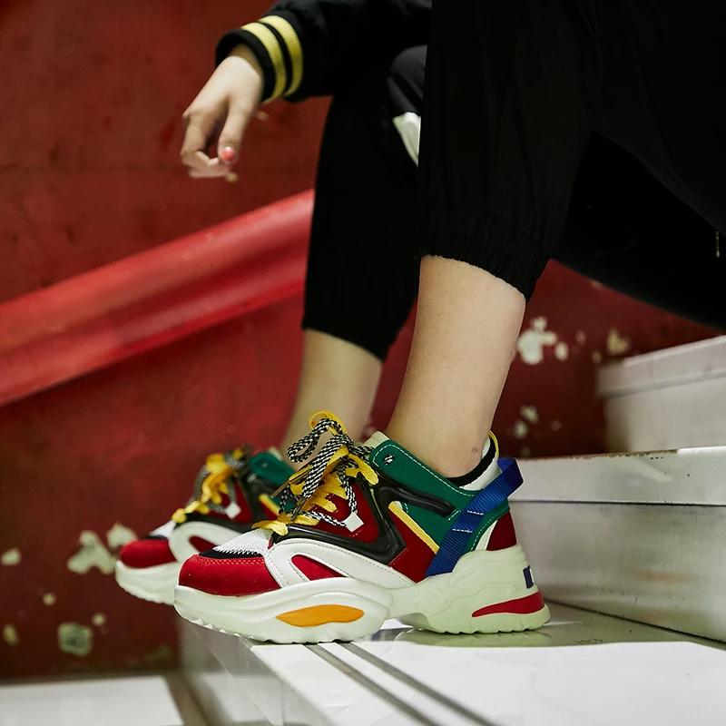 Женская обувь с дышащей сеткой удобные кроссовки на резиновой платформе женская