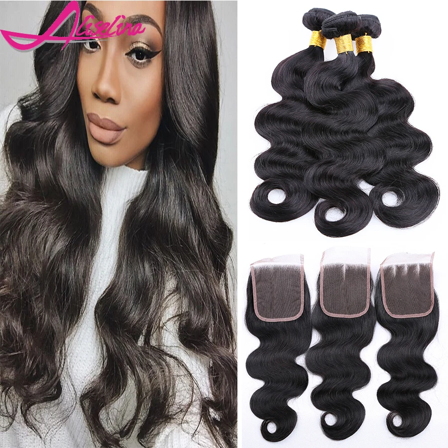 Перуанский Девственные Волосы С Закрытием Пучки Волосков Lace Closure Горячая