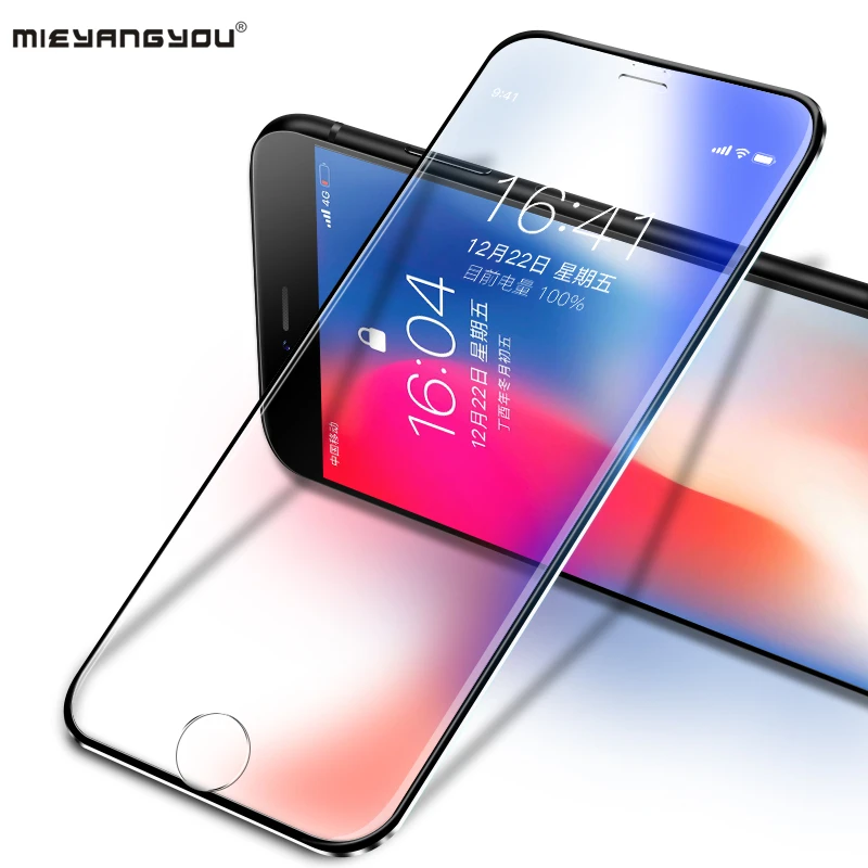 Закаленное стекло для iphone 6 S 7 8 10 X Защитное экрана Plus с чистящими