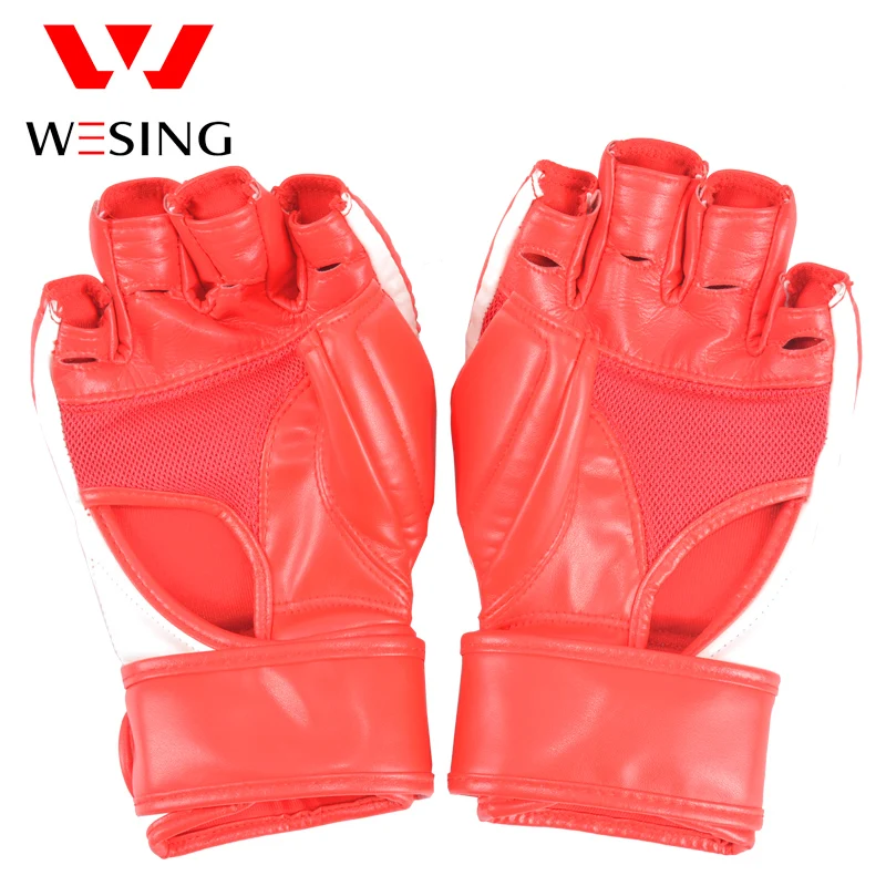 WESING ММА Перчатки UFC Половина Finger Боксерские перчатки толстые для борьбы с |