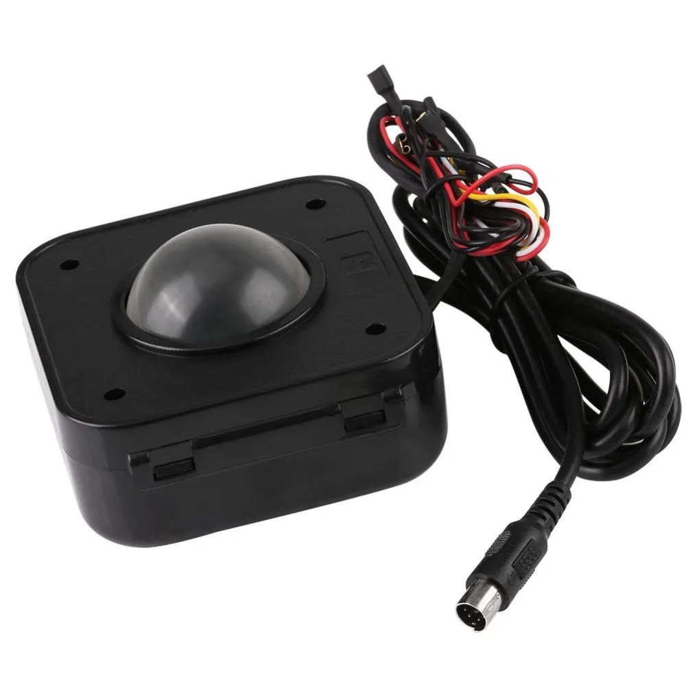 Illuminated 4.5cm Round LED Trackball Mouse PS/2 PCB Connector For Arcade