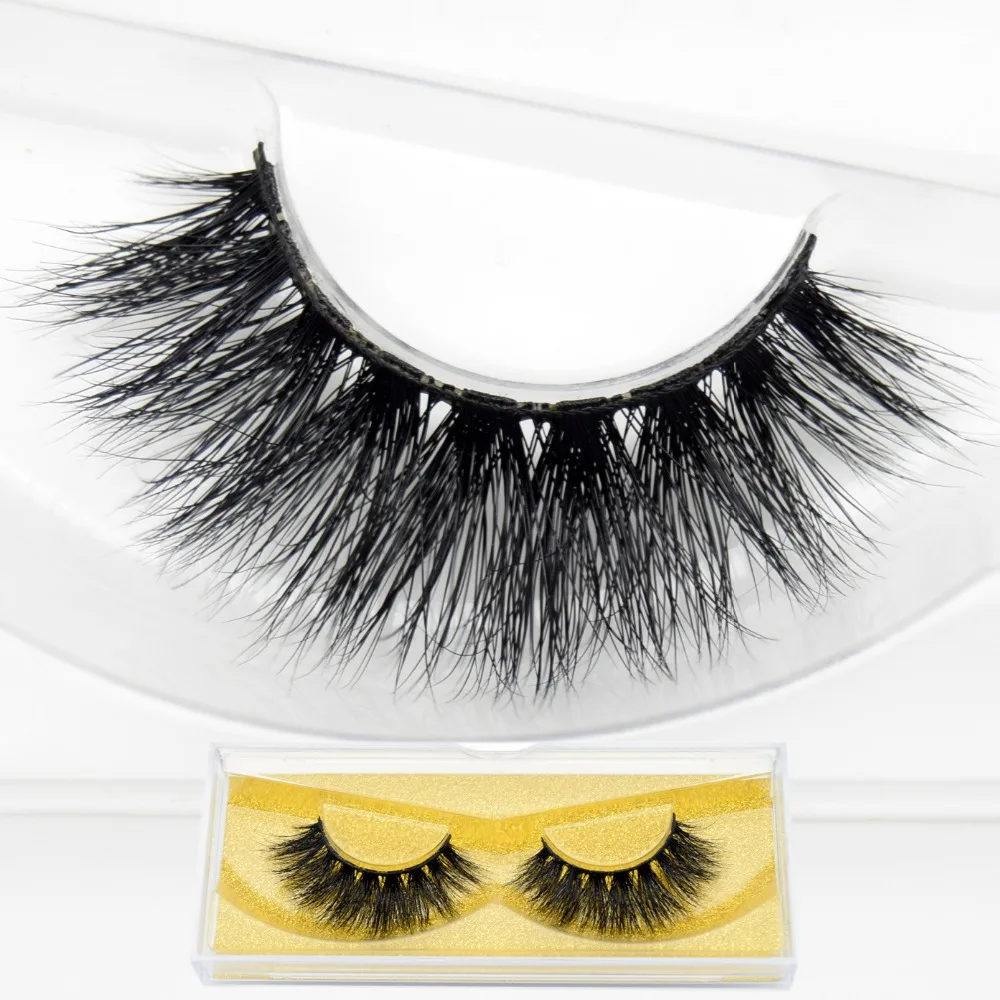 

Visofree False Eyelashes 3D Mink Lashes Hand Made Full Strip Lashes Thick Dramatic Mink Eyelashes Gold Box Fake Eyelashes R01