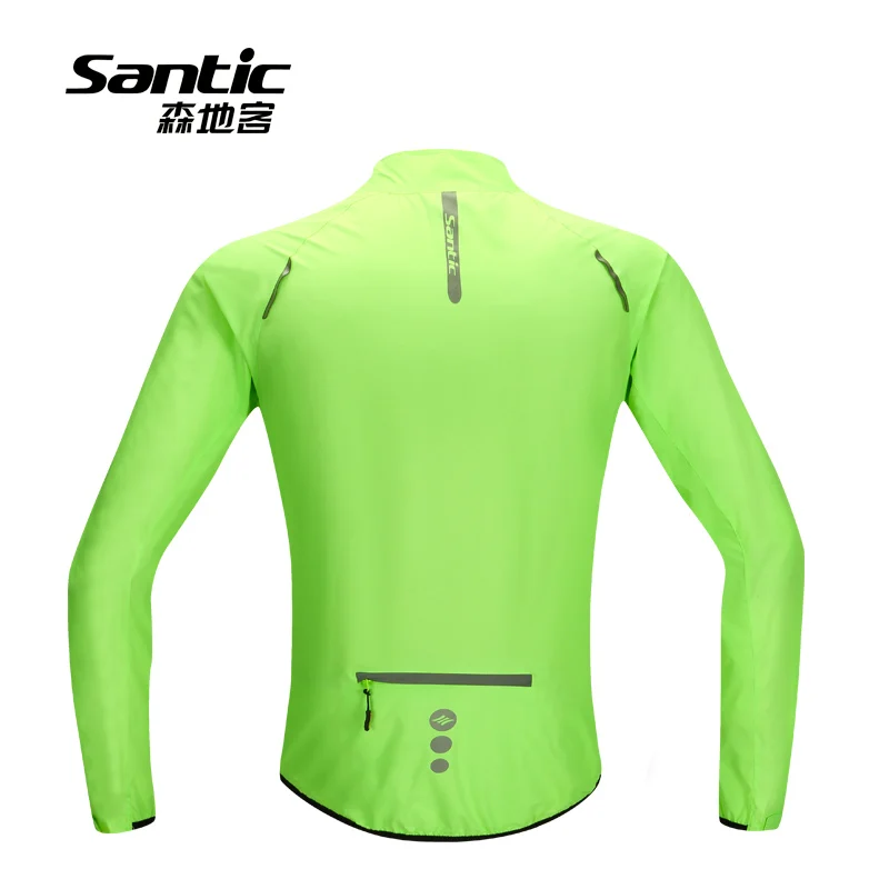 Santic Мужская велосипедная UPF30 + дождевая куртка дождевик с длинным рукавом для