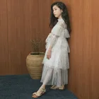 Платье детское весенне-летнее, Сетчатое, на Возраст 4-10 лет