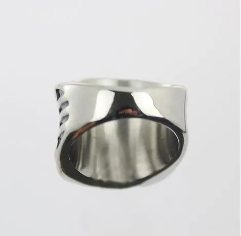 Мужское военное кольцо из нержавеющей стали с золотым и серебряным