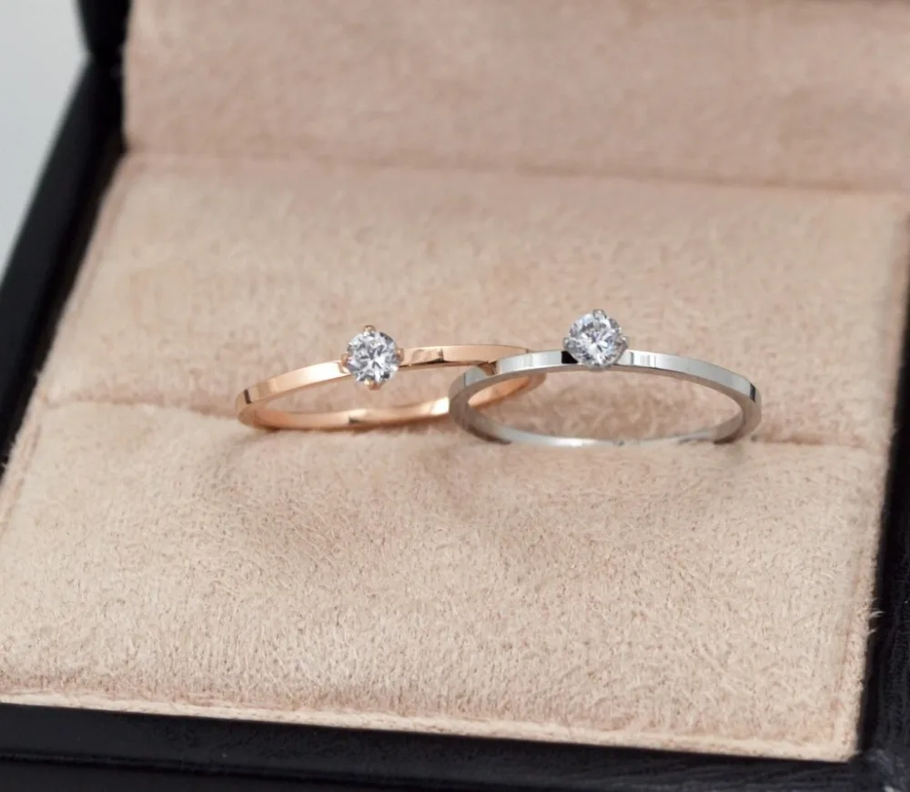 Женское кольцо с кристаллом из нержавеющей стали ювелирное изделие цвета