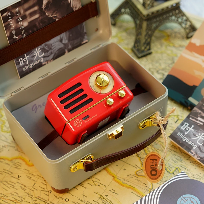Maoking Маленький принц OTR динамик FM радио хиппи красный Мини Bluetooth Беспроводная Музыка металлический плейер MW-2 подарок для девочки