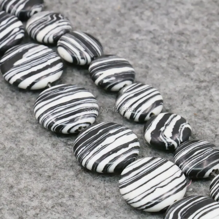 12 мм 16 турецкие ювелирные изделия зебра полоса DIY Свободные Круглые бусины Howlite
