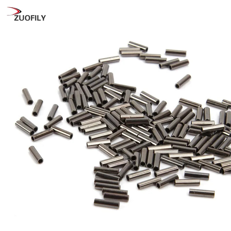 100 шт./пакет рыболовная леска из нержавеющей стали алюминиевая ОБЖИМНАЯ муфта